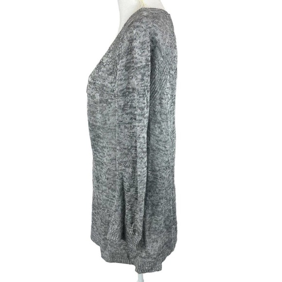 Eileen Fisher Women's Deep V-Neck Linen Thin Knit Sweater XS/TP Gray Oversized - Picture 8 of 10